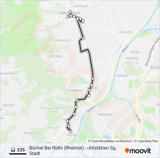 335 Bus Line Map