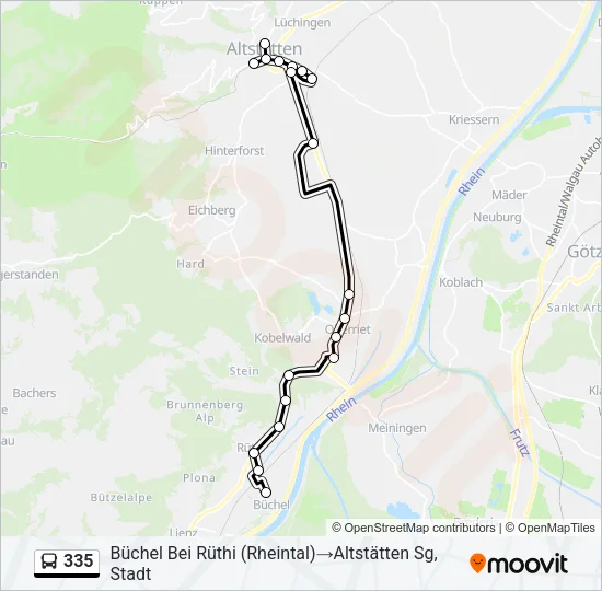 335 Bus Line Map