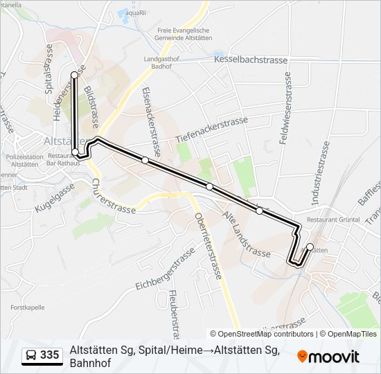 335 Bus Line Map