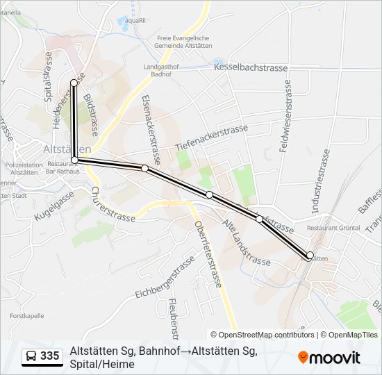 335 Bus Line Map