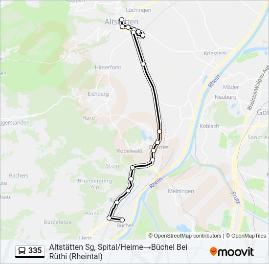 335 Bus Line Map