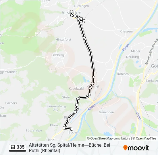 335 Bus Line Map