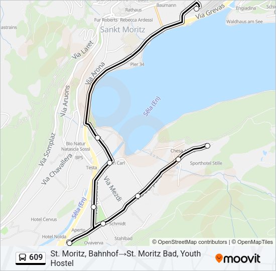 609 Bus Line Map