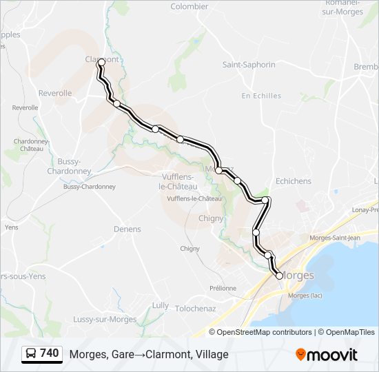 740 Bus Line Map