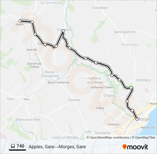 740 Bus Line Map