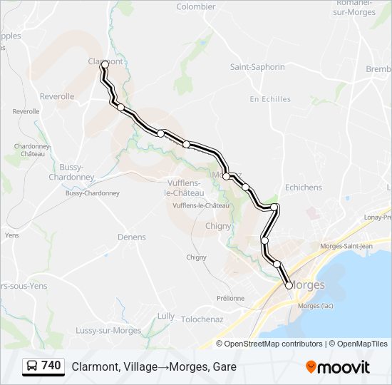 740 Bus Line Map