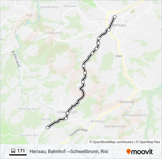 171 Bus Line Map