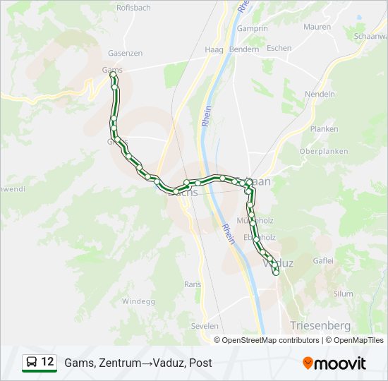 12 Bus Line Map