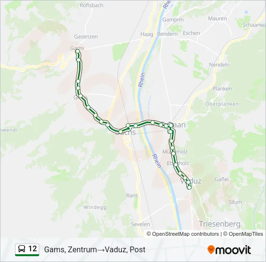 12 Bus Line Map