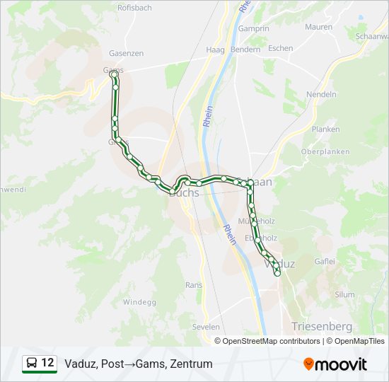12 Bus Line Map