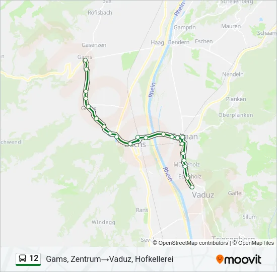12 Bus Line Map