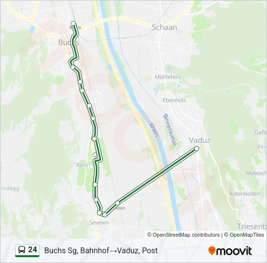 24 Bus Line Map