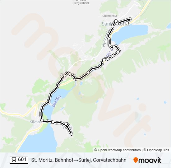 601 Bus Line Map