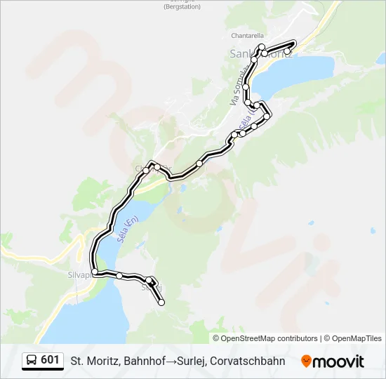 601 Bus Line Map