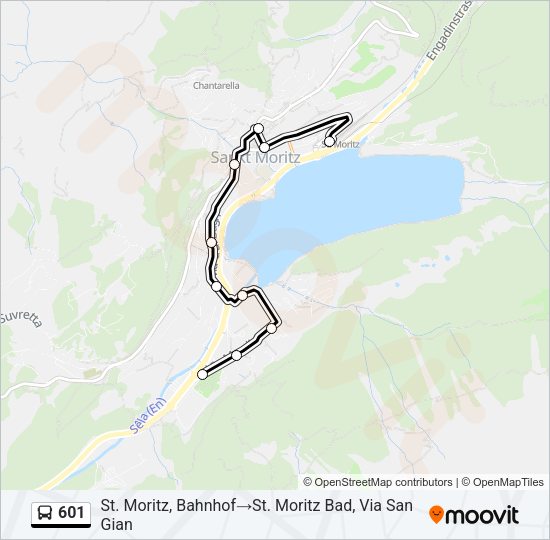 601 Bus Line Map