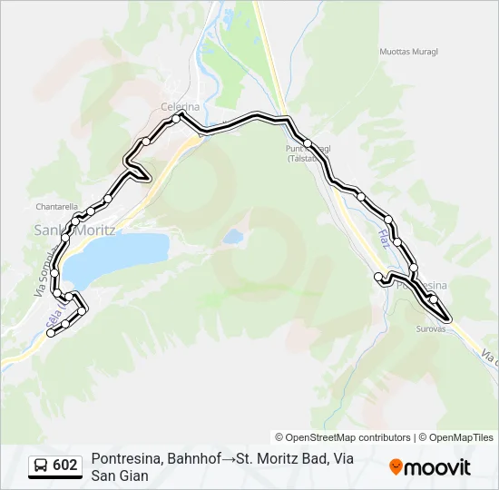 602 Bus Line Map