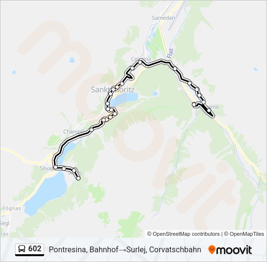 602 Bus Line Map