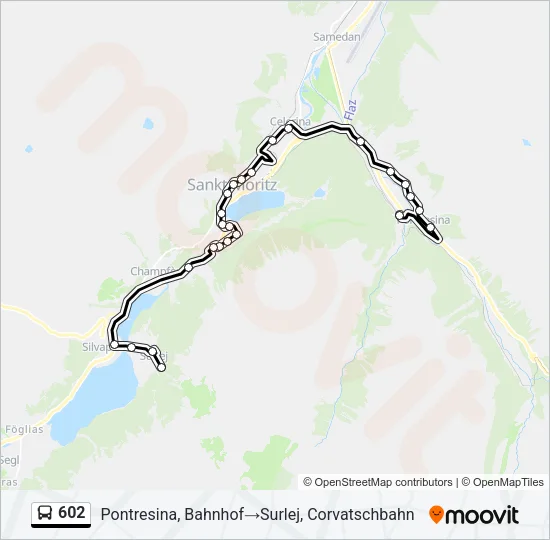 602 Bus Line Map