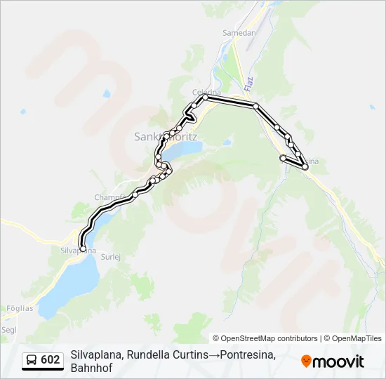 602 Bus Line Map
