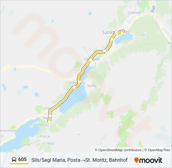 605 Bus Line Map