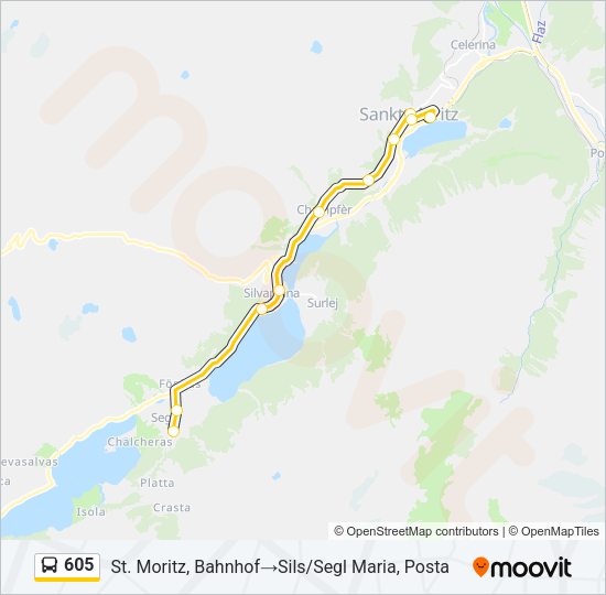 605 Bus Line Map
