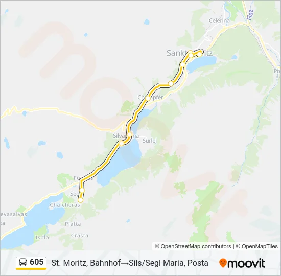 605 Bus Line Map