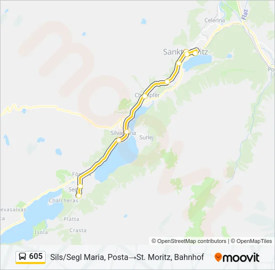 605 Bus Line Map