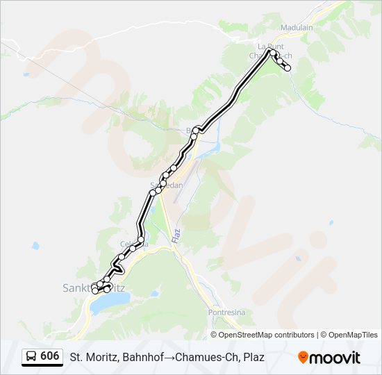 606 Bus Line Map