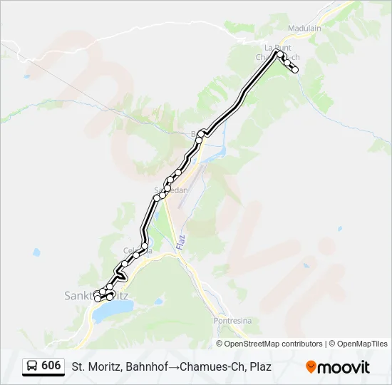 606 Bus Line Map