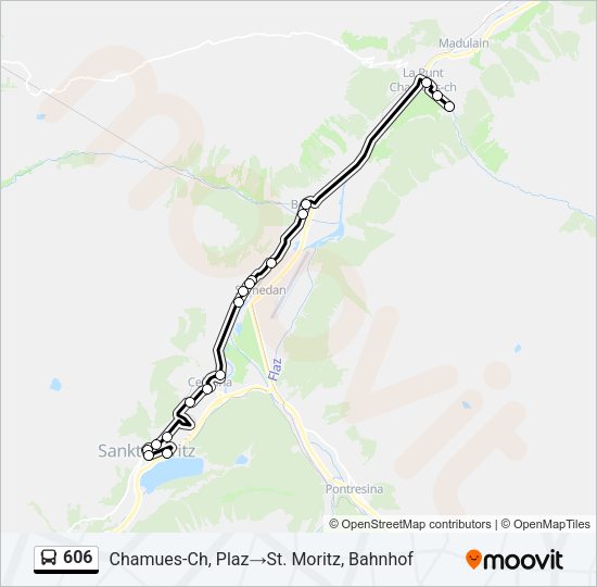 606 Bus Line Map