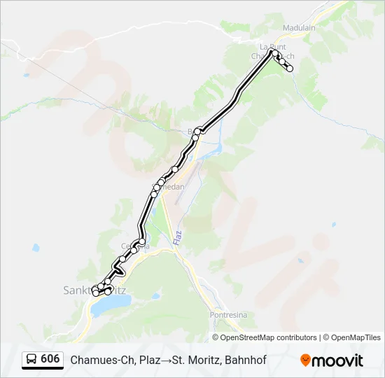606 Bus Line Map