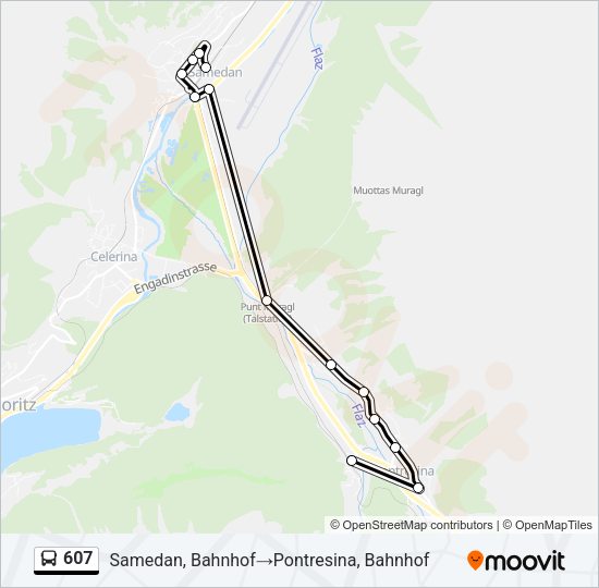 607 Bus Line Map