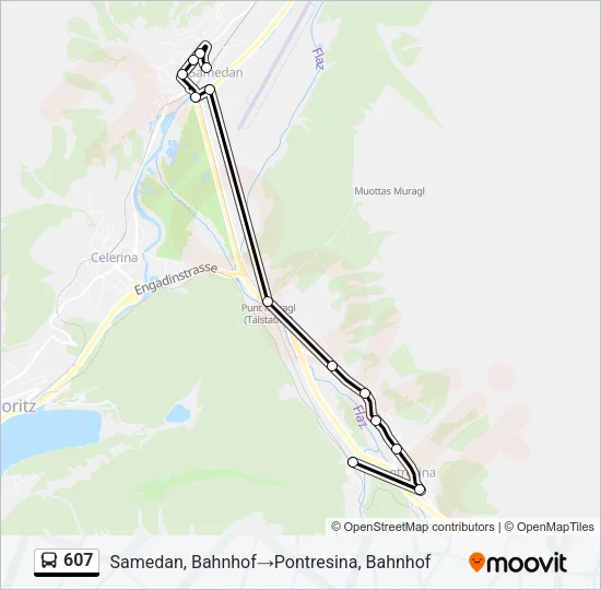 607 Bus Line Map