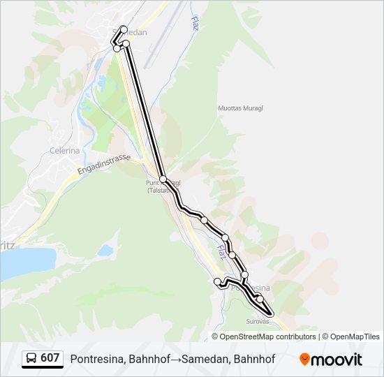 607 Bus Line Map