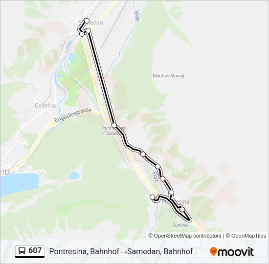 607 Bus Line Map