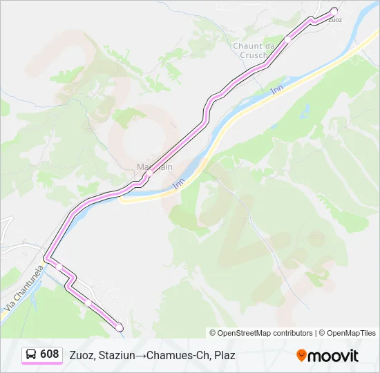 608 Bus Line Map