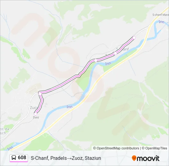 608 Bus Line Map