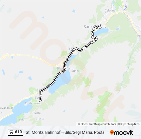 610 Bus Line Map