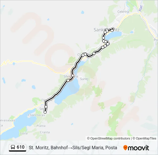610 Bus Line Map