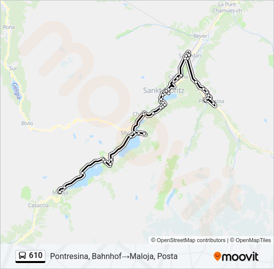 610 Bus Line Map