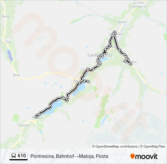 610 Bus Line Map