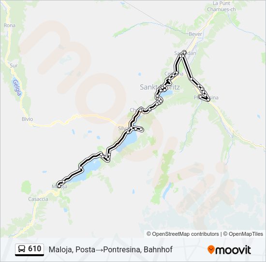 610 Bus Line Map