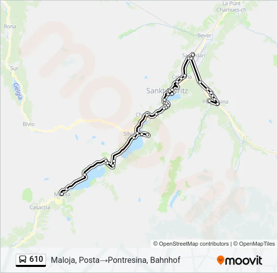 610 Bus Line Map