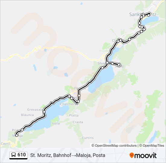 610 Bus Line Map