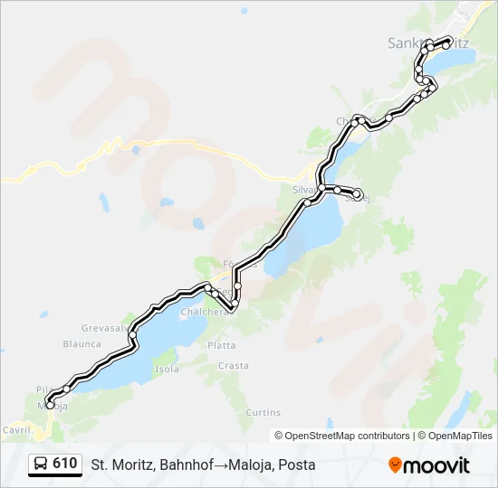 610 Bus Line Map