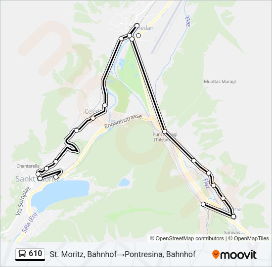 610 Bus Line Map