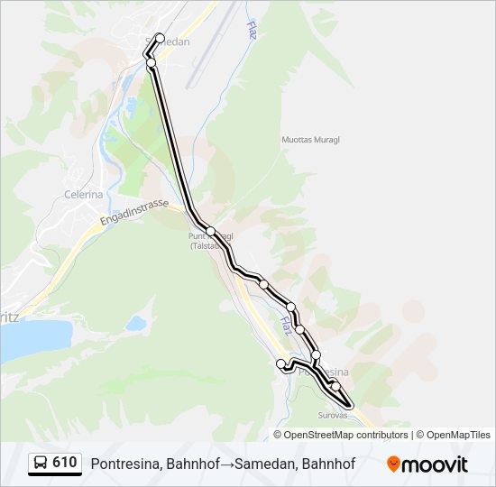 610 Bus Line Map