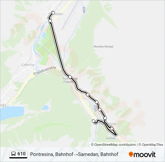 610 Bus Line Map