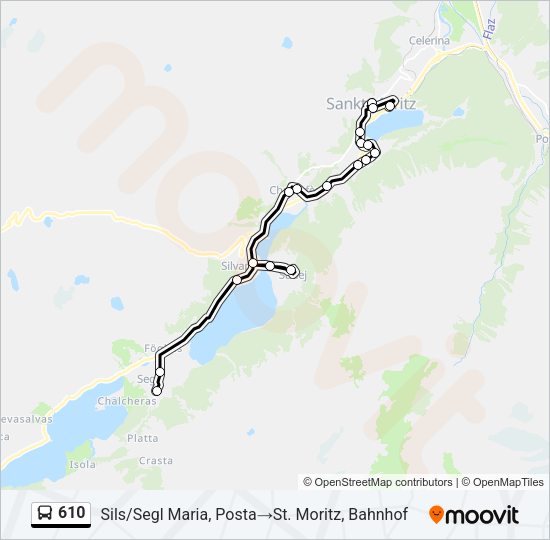 610 Bus Line Map