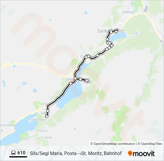 610 Bus Line Map